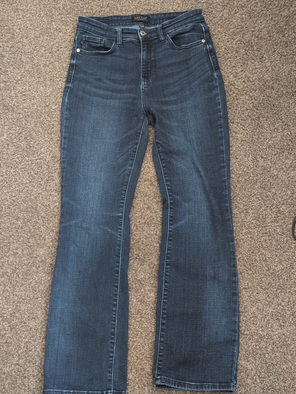 Judy Blue Dark Blue High-Rise Flare Jeans